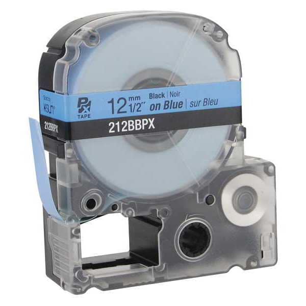 Epson Label Cartridge, Black on Blue, Labels/Roll: Continuous - 212BBPX