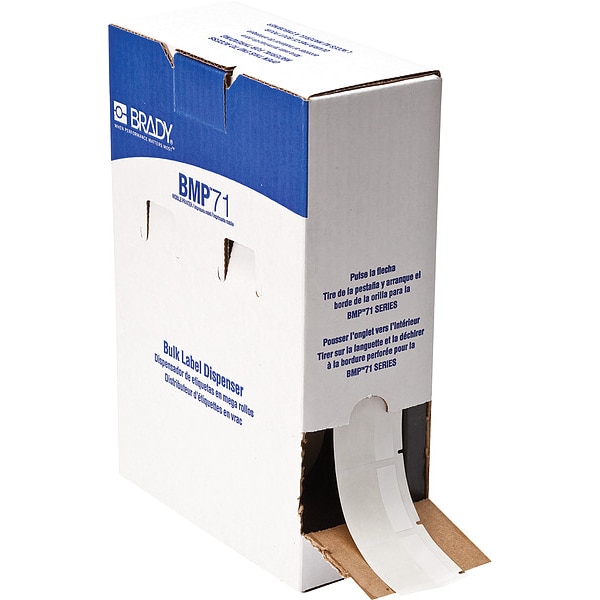 Brady Label, 1 1/2 in W, Clear; White - BM-32-427