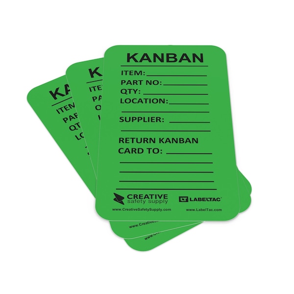 Creative Safety Supply Kanban Bin Cards, Pack of 10, Red - KBC-04-10PK