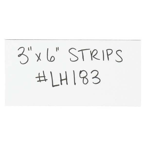 Partners Brand Warehouse Labels, Magnetic Strips, 3" x 6", White, 25/Case - LH183
