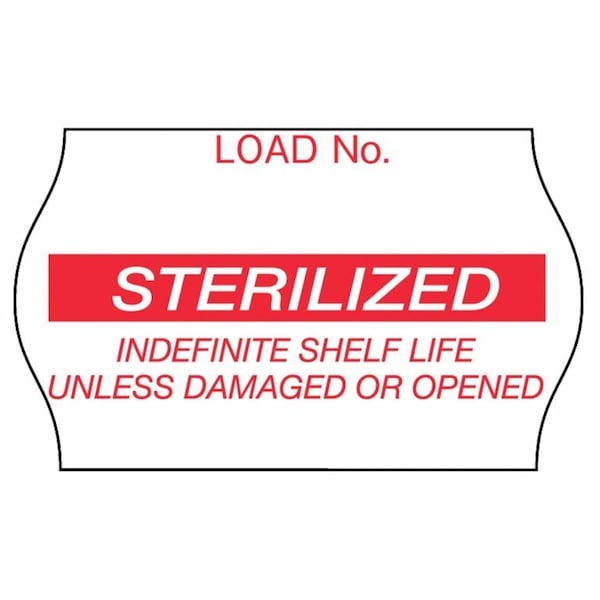 Comply Pre-Printed Label Laboratory Use Red Label Sterilized 5/8x1-1/8 In., 1125 Per Roll - 1269R