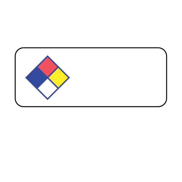 Nevs Label, NFPA Blank 7/8" x 2-1/4" White w/ red, yellow, blue - L-21577