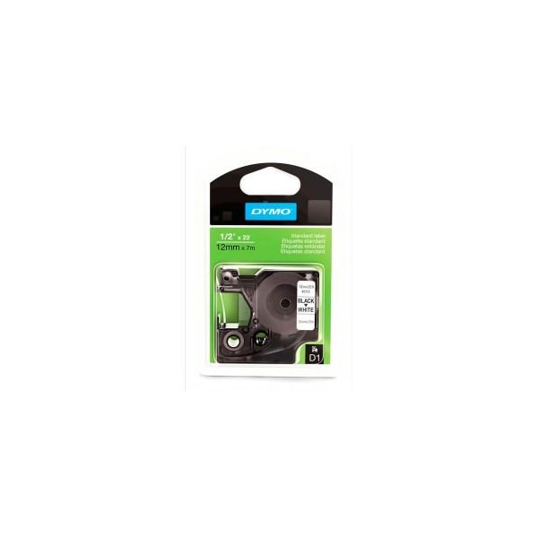 Sanford DYMO D1 Standard Labels 1/2" Black on White - 45113