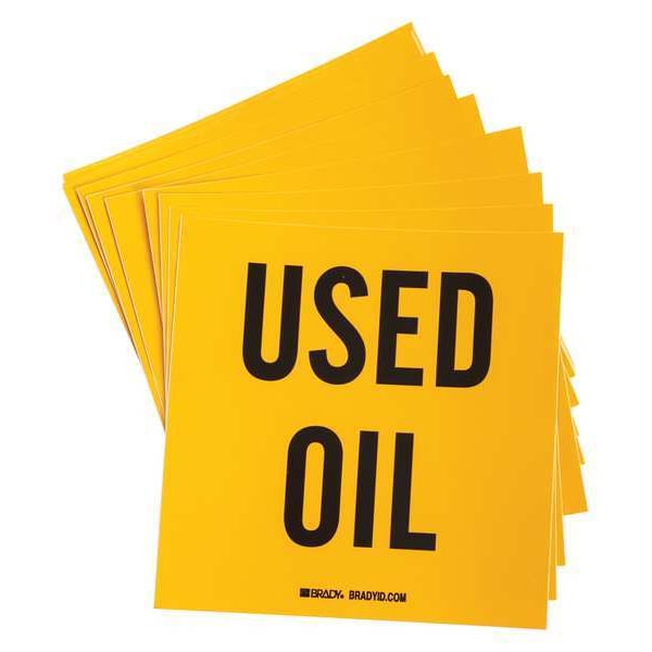 Brady Drum Label, 6 In. H, 6 In. W, PK100, 121434 - 121434