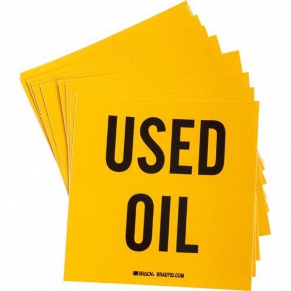 Brady Drum Label, 6 In. H, 6 In. W, PK100, 121434 - 121434