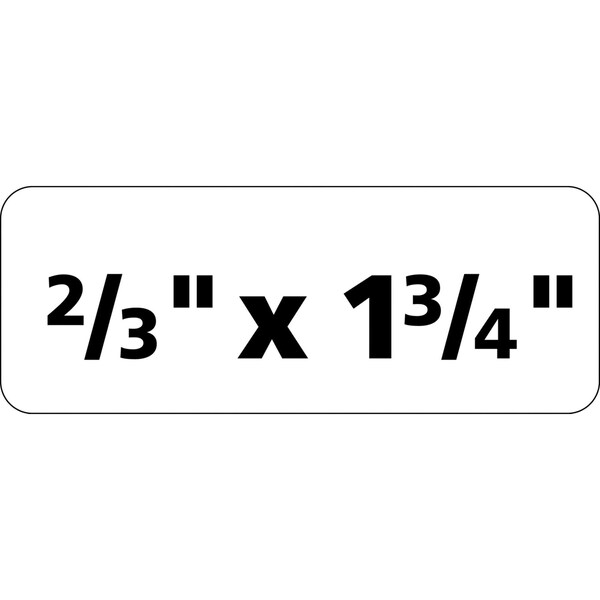 Avery Avery Durable ID Labels with TrueBlock Technology, 61533, Laser, 2/3" x 1-3/4", White, Pack of 3000 - 7278261533