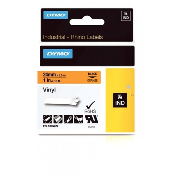Dymo -Rhino 1 in. White Vinyl Label - 784-1805430