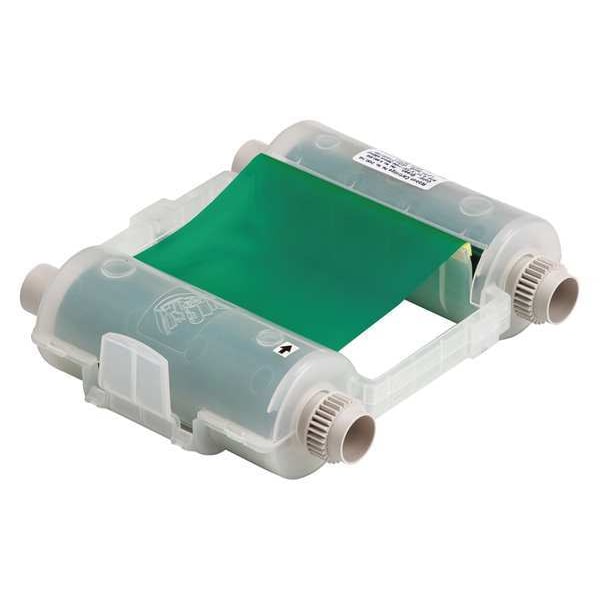 Brady Ribbon Cartridge, 4-1/8" W, 200 ft. L, Green - 76747