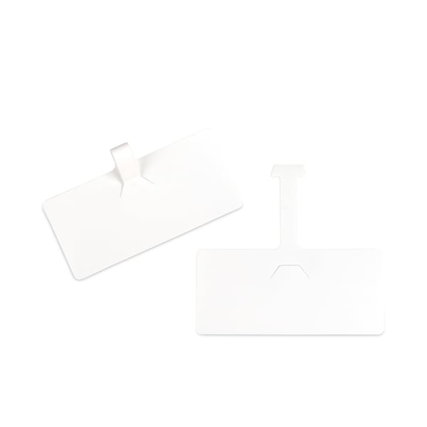 C-Line Products Wire Rack Shelf Tag, Side Load, 3.5 x 1.5, White, PK10 - 87411