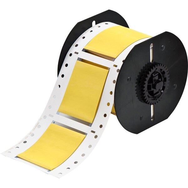 Brady B33 Series Low Smoke Zero Halogen PermaSleeve Heat Shrink Tubing, 1.5 in. Dia x 2 in. W, Yellow - B33D-1500-2-7641Y