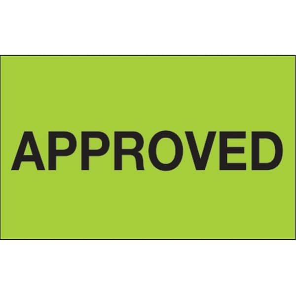 Bondad 1.25 x 2 in. - Approved Fluorescent Green Labels - Roll of 500 - BO3359019