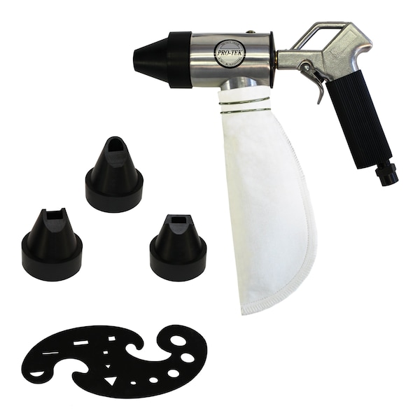 Pro-Tek Spray Equipment SPOT SAND BLASTER WITH 4 TIPS AND PATERN STENCIL - 9171