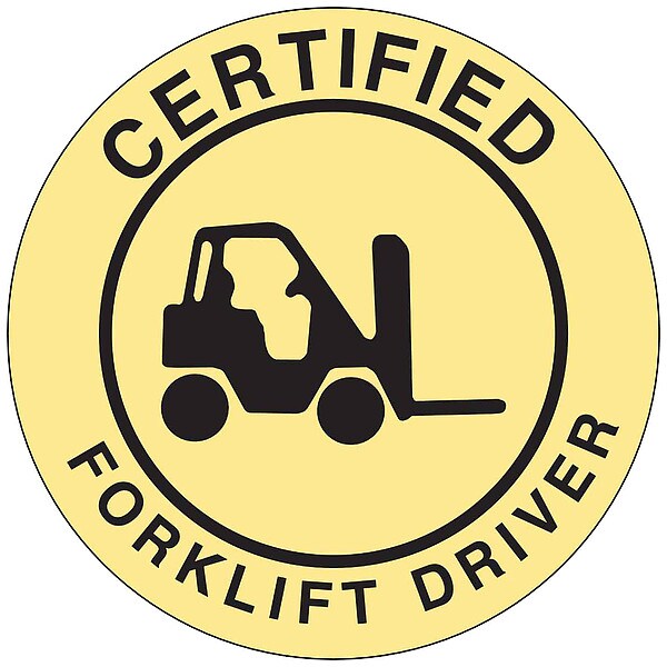 Brady Hard Hat Emblem Label, English, PK4, 42233 - 42233