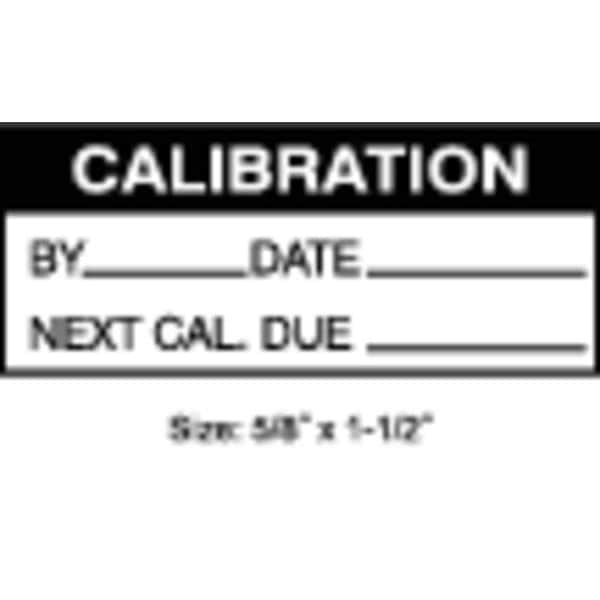 Stranco Calibration Label, ENG, Black/White, PK350, TC-10927 - TC-10927
