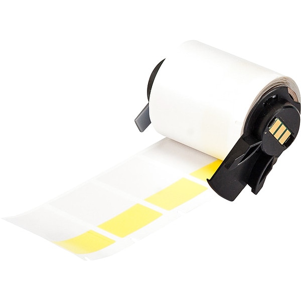Brady Label, 1 in W, Clear; Yellow - M6-31-427-YL