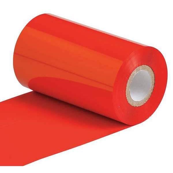 Brady Thermal Transfer Printer Ribbon, 4-21/64" W, 984 ft. L, Red - R4407-RD