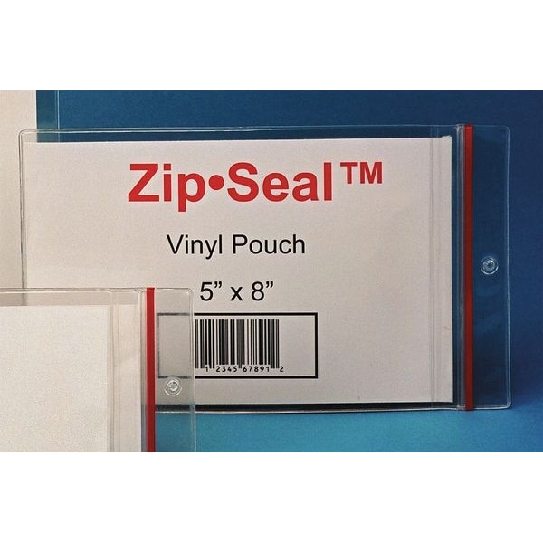 Hol-Dex Zip Seal Pouch, Self Adhsv, 5in.x8in, PK25 - ZSA-58