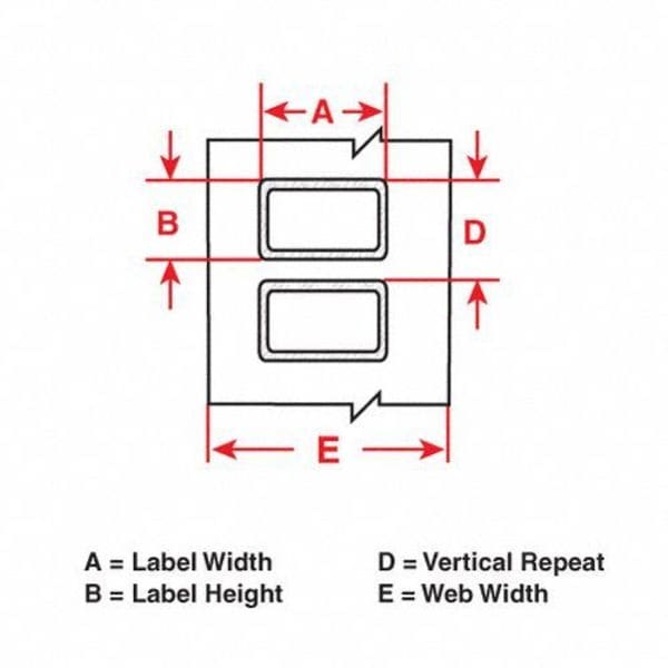 Brady Thermal Transfer Label, White, Labels/Roll: 1000 - THT-24-423-1