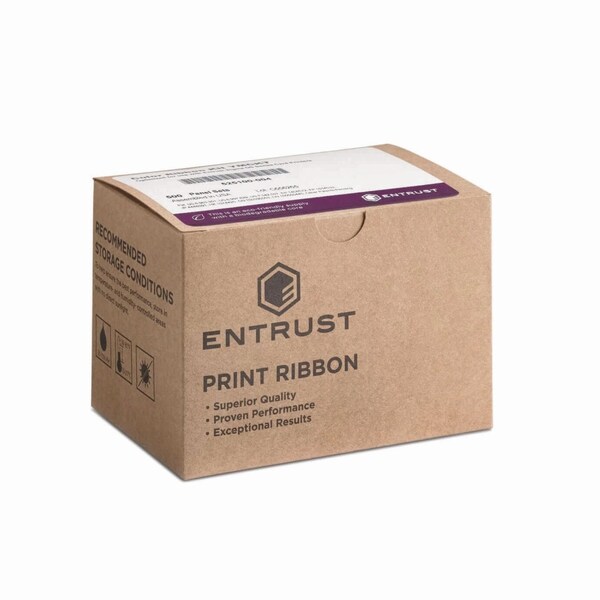 Datacard Entrust Full Color 2-Sided Ribbon Kit, Black/Cyan/Magenta/Yellow/Topcoat Protective Layer - 525100-005