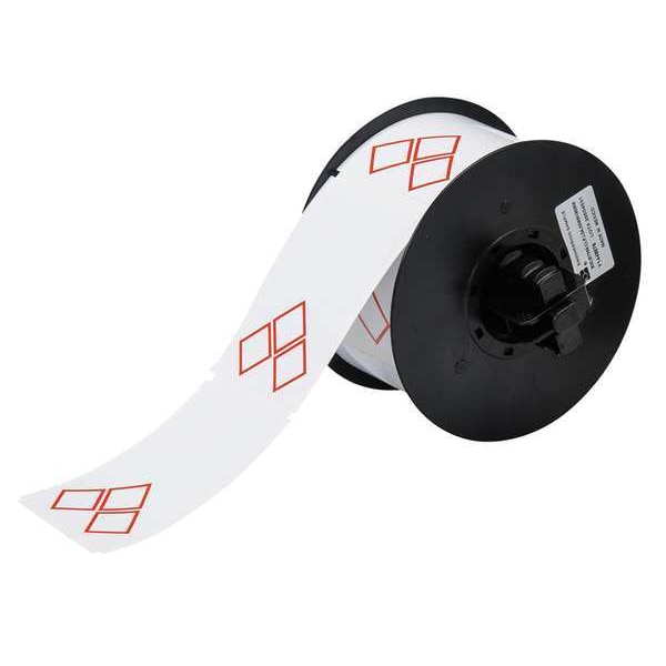 Brady Thermal Transfer Label, Red on White, Labels/Roll: 340 - B30-260-7569-CLP3A