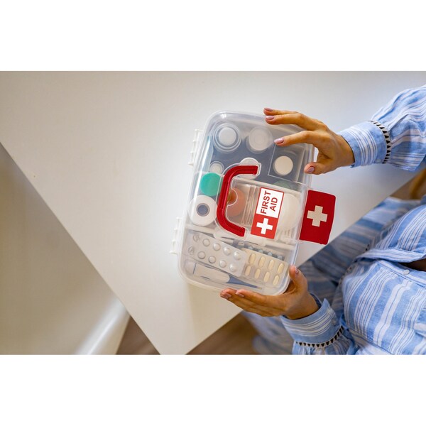 Fuel Stickers First Aid Stickers, Small, Heavy-Duty Labels for Office, Business, Health Safety, 2in x 1in, 4PK - Z-2X1FIRSTAID-4PK