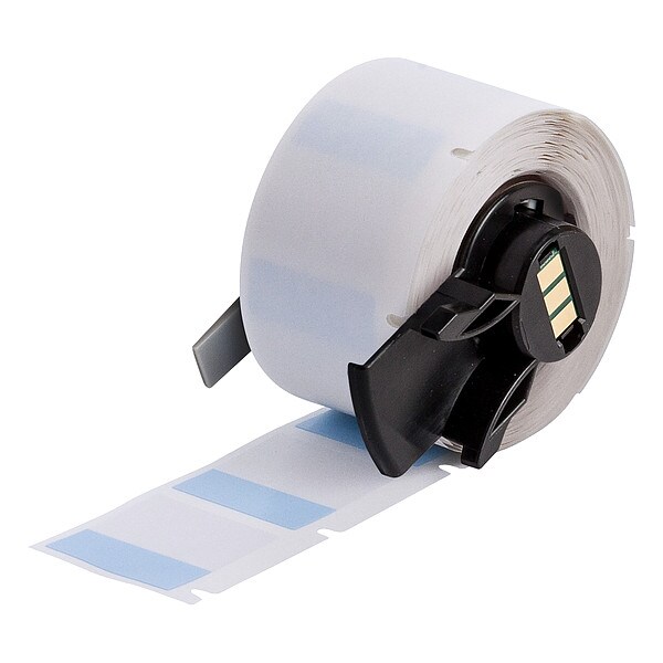 Brady Label, 1 in W, Blue; Clear - M6-19-427-BL