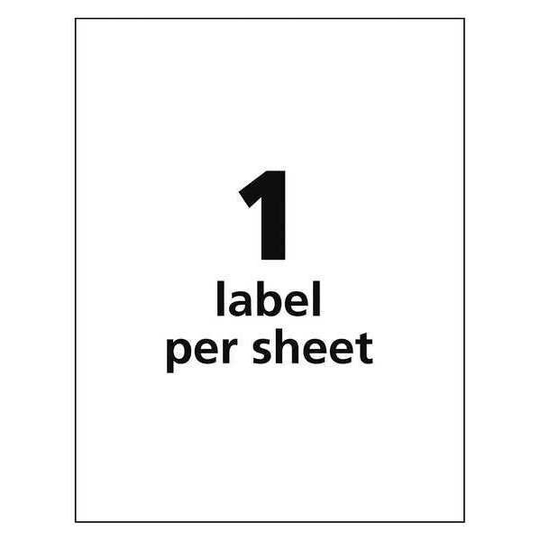 Avery 8-1/2" x 11" GHS Chemical Labels for Inkjet Printers, 50 labels/50-sheets - 7278260521