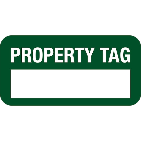 Lustre-Cal VOID Label PROPERTY TAG Green 1.50in x 0.75in  1 Blank # Pad, 100PK - 253774VO1G0000