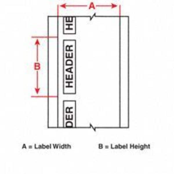Brady Thermal Transfer Label, Black/Orange, Labels/Roll: 165 - 121561