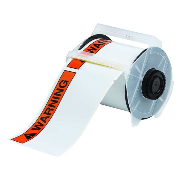 Brady Thermal Transfer Label, Black/Orange, Labels/Roll: 165 - 121561
