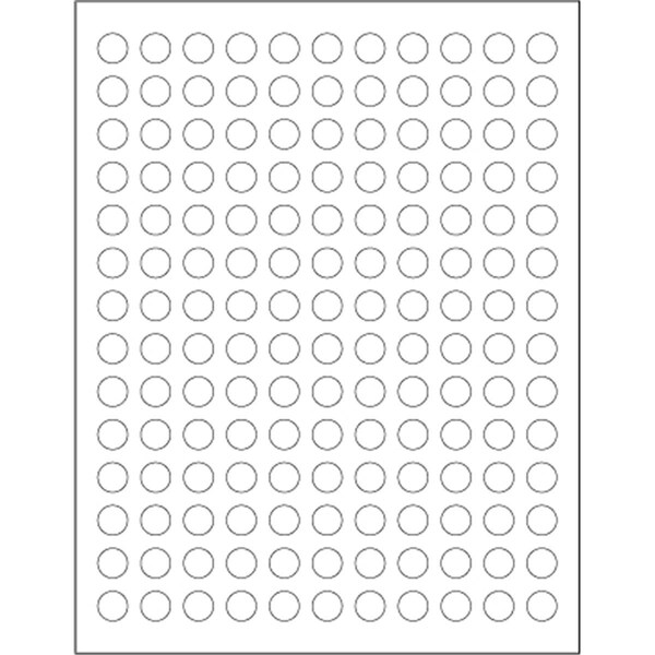 Bondad 0.5 in. White Circle Laser Labels, 15400PK - BO3349542