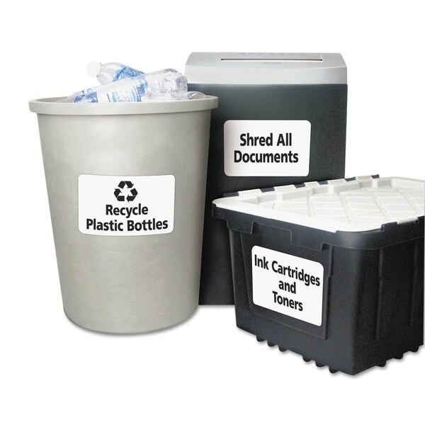 Avery Durable Permanent ID Labels w/TrueBlock, Laser, 5x8.13, White, PK100 - 06579