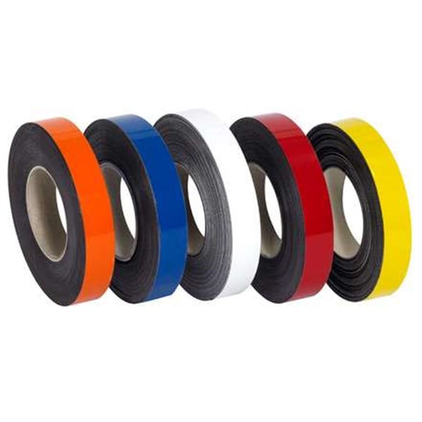 Officespace 1 in. x 100 ft. Yellow Warehouse Labels - Magnetic Rolls - OF3354121