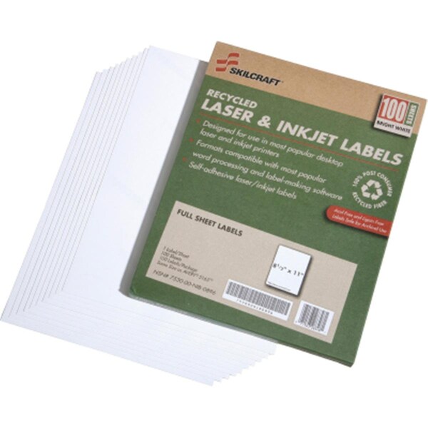 Made-To-Stick 753001 8.5 x 11 in. Recycled Laser & Inkjet  White - MA3758501