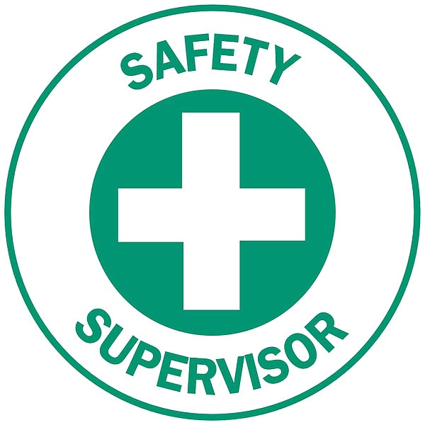 Brady Hard Hat Emblem Labl, 2in. dia., Vinyl, PK4, 49564 - 49564