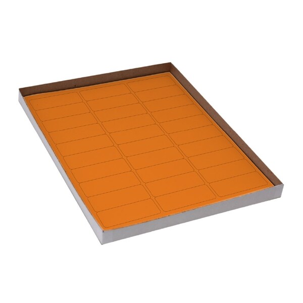 Globe Scientific Label Sheets, Cryo, 67x25mm, for Racks and Boxes, 20 Sheets, 30 Labels per Sheet, Orange, 600PK - LCS-67X25N