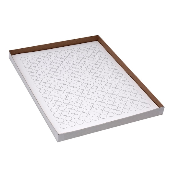 Globe Scientific Label Sheets, Cryo, 13mm Dots, for 1.5-2mL Tubes, 20 Sheets, 192 Labels per Sheet, White, 3840PK - LCS-D13W