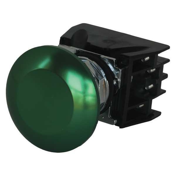 Botón pulsador para ubicaciones peligrosas de Eaton con contactos, 30 mm, 2 NC, 2 NO, verde - 10250T713G