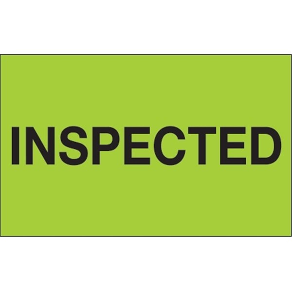 Bondad 3 x 5 in. - Inspected Fluorescent Green Labels - BO3348795