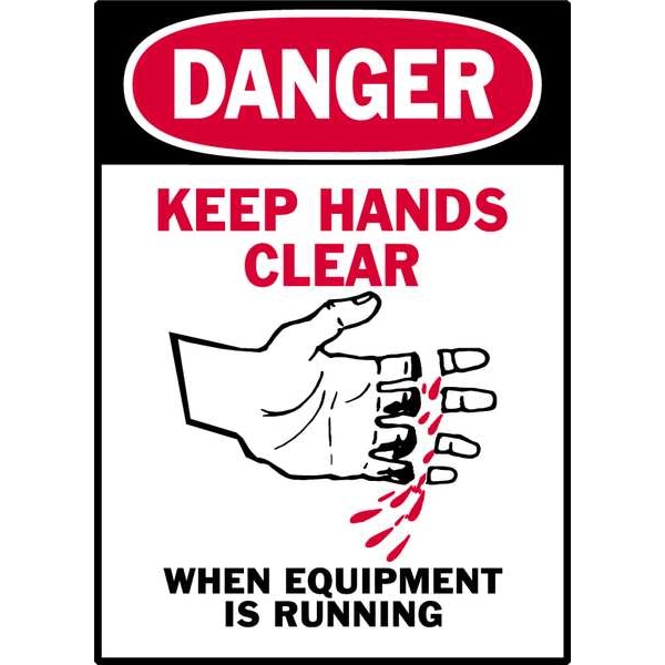 Brady Danger Label, Instruction, 3-1/2 In. H, PK5, 86263 - 86263