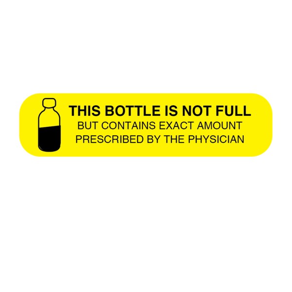Nevs This Bottle Is Not Full 3/8" x 1-1/2" - PAUX-103