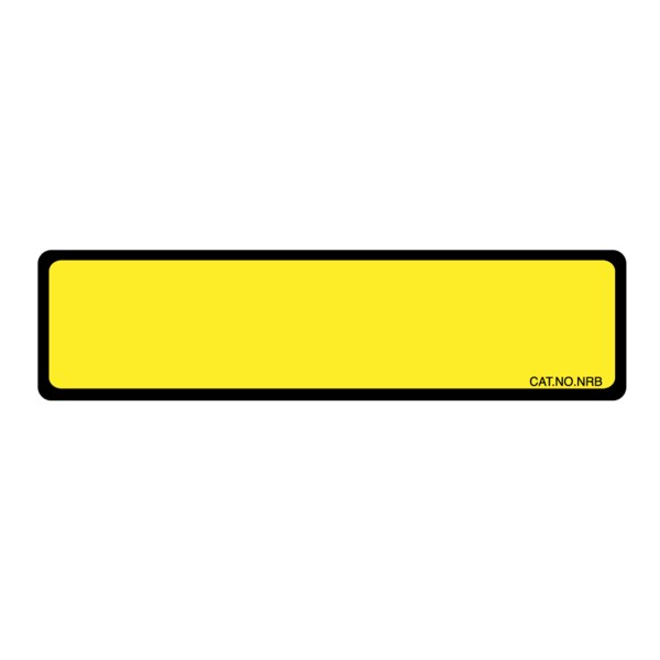 Nevs Blank Chart Labels 1-3/8" x 5-3/8" Yellow w/Black - NRB-YELLOW