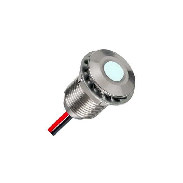 Indicadores de montaje en panel industrial / Indicadores de interruptor Supr Wht 12Vdc Led Flush Ss Wire Sealed de Apem Inc - Q10F5SXXSW12E