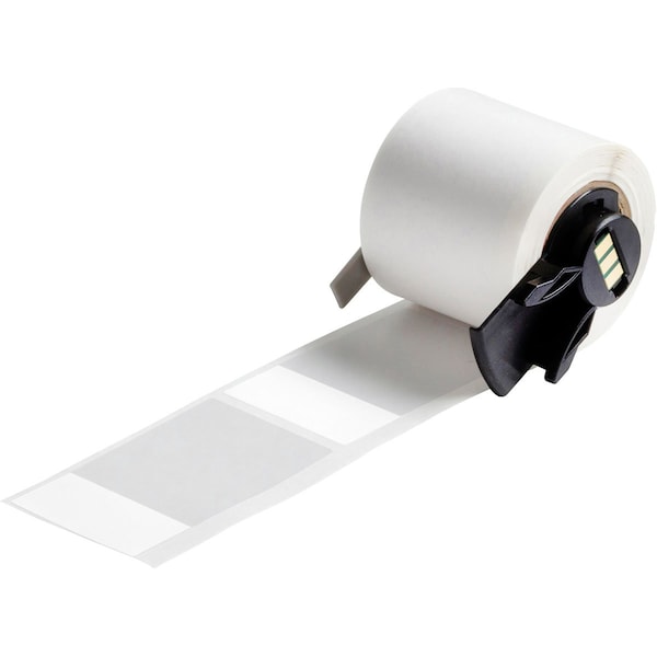 Brady Label, Clear/White, 1 1/2" W, 1 1/2" H - M6-157-461