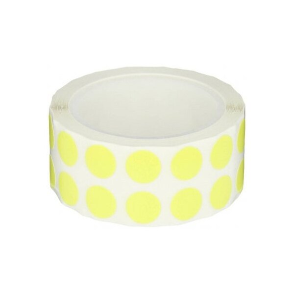 Diversified Biotech Tough-Spots, 1/2" Dia, Yellow, 1000/pk, 1000PK - 247129Y
