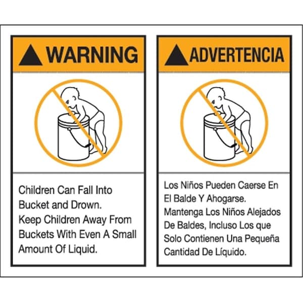 Bondad 5 x 6 in. - Warning Advertencia Label Set - Multiple - Roll of 500 - BO3349166
