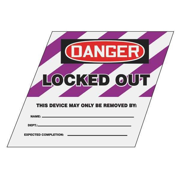 Accuform Ball Valve Lockout Label, 1 In. H, 1 In. W, KDD491PR - KDD491PR