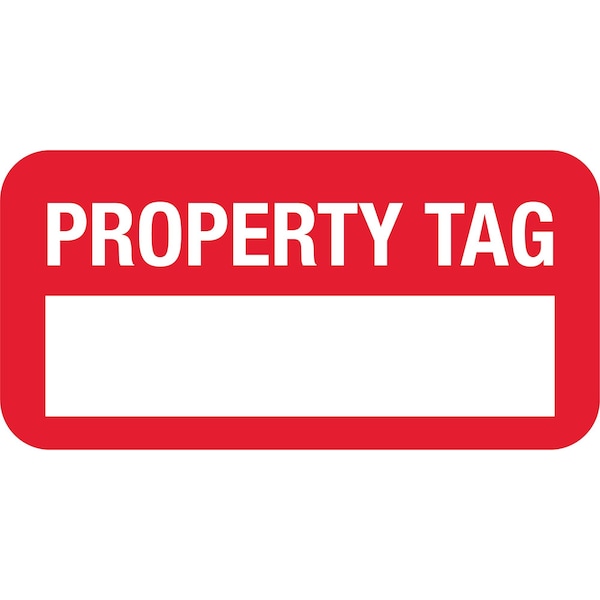 Lustre-Cal VOID Label PROPERTY TAG Dark Red 1.50in x 0.75in  1 # Blank Pad, 100PK - 253774VO1RD0000
