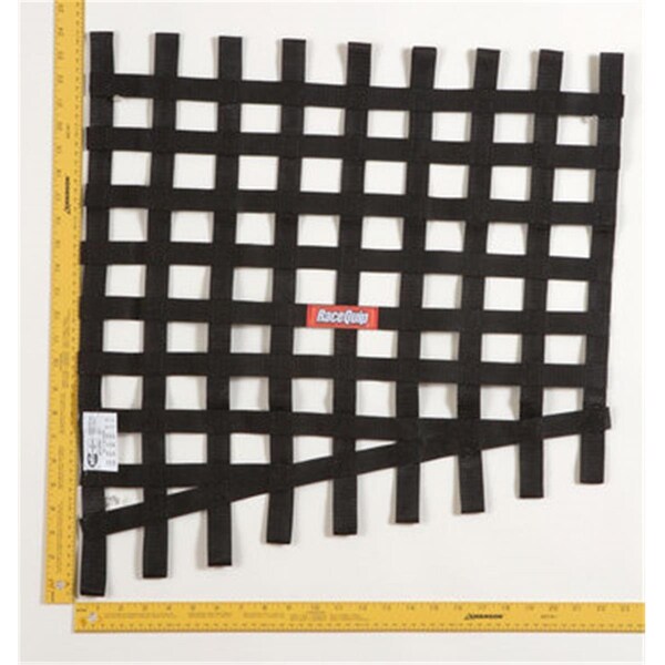 Racequip 729005 18 x 23 in. SFI Black Ribbon Net - RQP-729005