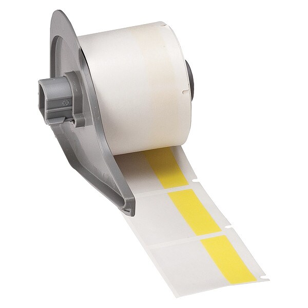 Brady Label, 1 1/2 in W, Clear; Yellow - M7-32-427-YL